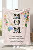 Heartfelt Message Floral Print Soft Flannel Throw Blanket