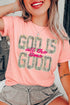 Heat Transfer Slogan Pattern Graphic Statement Tee