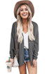 Heather Knit Pocketed Button Front Cardigan