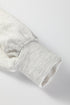 Heathered Adjustable Drawstring Waist Crew Neck Sweatshirt