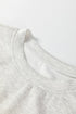 Heathered Adjustable Drawstring Waist Crew Neck Sweatshirt