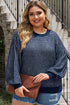 Heathered Knit Plus Size Drop Shoulder Sweater