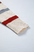 Heathered Knit Stripe Exposed Seam Drop Shoulder Sweater