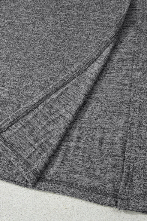 Heathered Soft Knit Three Piece Cardigan And Pant Lounge Set