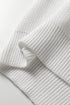 Heavy Ribbed Knit Exposed Seam Slouchy Sweater