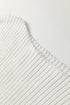 Heavy Ribbed Knit Exposed Seam Slouchy Sweater