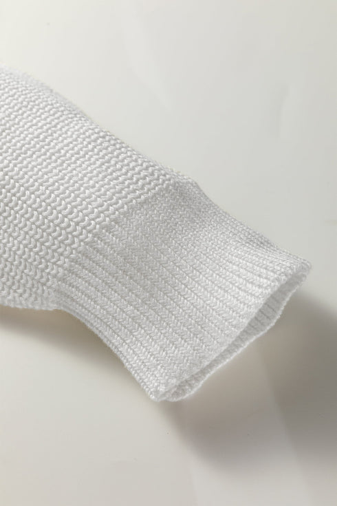 Heavy Ribbed Knit Exposed Seam Slouchy Sweater
