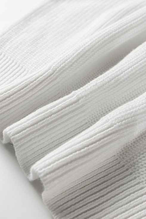 Heavy Ribbed Knit Exposed Seam Slouchy Sweater