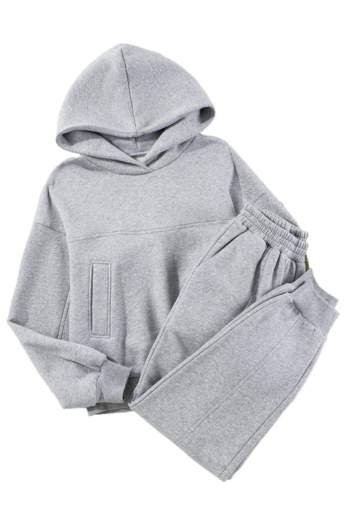 Heavyweight Fleece Hoodie And Seamed Jogger Set