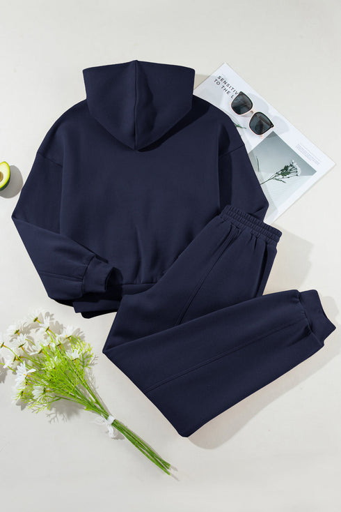 Heavyweight Fleece Hoodie And Seamed Jogger Set