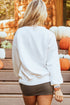 Hello Pumpkin Checkered Graphic Crew Neck Sweatshirt