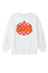 Hello Pumpkin Checkered Graphic Crew Neck Sweatshirt