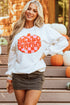 Hello Pumpkin Checkered Graphic Crew Neck Sweatshirt