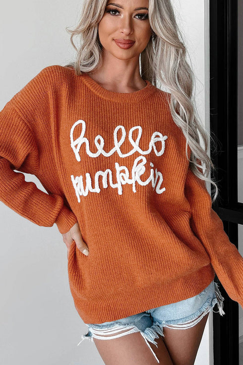 Hello Pumpkin Graphic Sweater