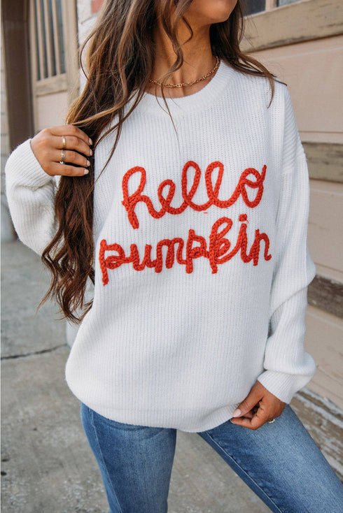 Hello Pumpkin Graphic Sweater