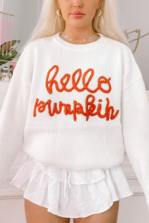 Hello Pumpkin Graphic Sweater