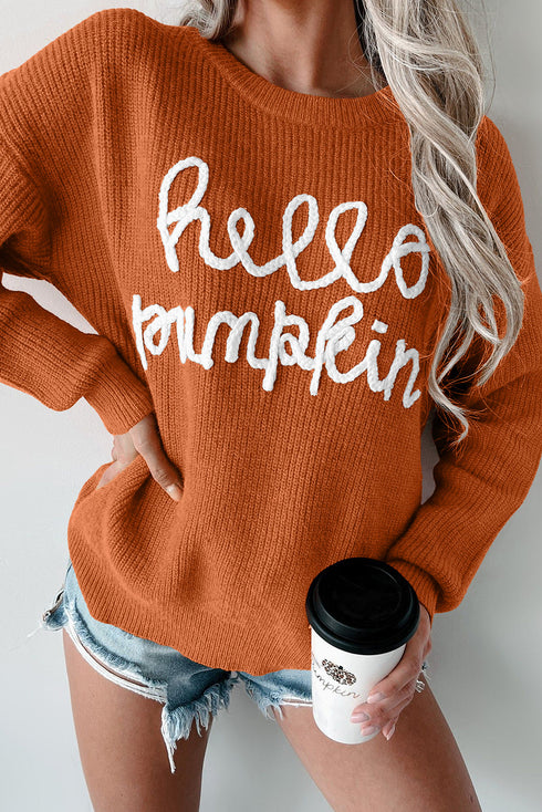 Hello Pumpkin Graphic Sweater