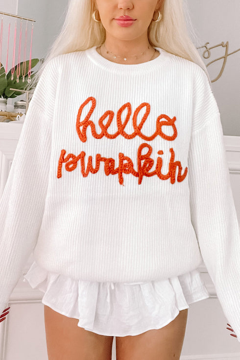 Hello Pumpkin Graphic Sweater