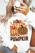 Hello Pumpkin Seasonal Graphic Crew Neck Sweatshirt