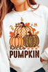 Hello Pumpkin Seasonal Graphic Crew Neck Sweatshirt
