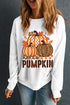 Hello Pumpkin Seasonal Graphic Crew Neck Sweatshirt