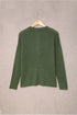 Henley Button Placket Side Slit Drop Shoulder Pullover Knit Sweater