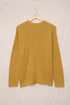 Henley Button Placket Side Slit Drop Shoulder Pullover Knit Sweater
