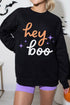 Hey Boo Themed Graphic Playful Americana Layering Sweatshirt