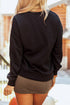 Hey Boo Themed Graphic Playful Americana Layering Sweatshirt