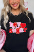 Hey Sugar Chenille Heart Patch Graphic Tee