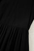 Hidden Button Short Sleeve Ruffle Tiered A-Line Maxi Dress