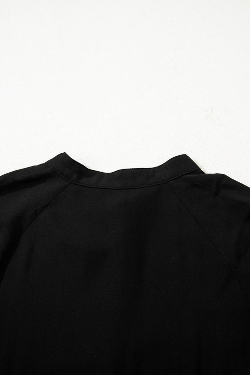 Hidden Button Short Sleeve Ruffle Tiered A-Line Maxi Dress
