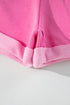 High Low Color Block Patchwork Long Sleeve Short Sets