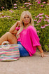 High Low Hem V Neck Cuffed Sleeve Plus Size Tee