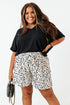 High Low Hem V Neck Cuffed Sleeve Plus Size Tee