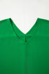 High Low Hem V Neck Cuffed Sleeve Plus Size Tee