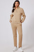 High Neck Buttoned Placket Fleece Lounge Set