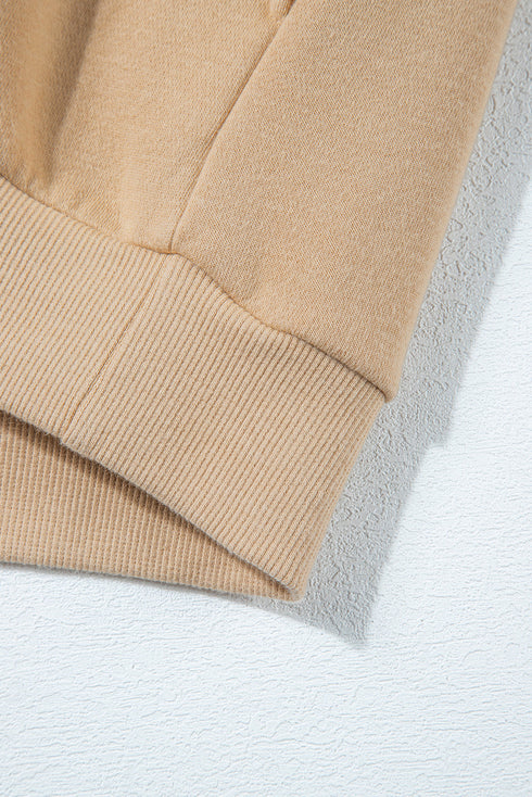 High Neck Buttoned Placket Fleece Lounge Set