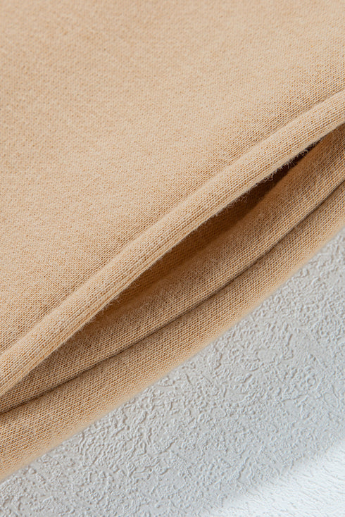 High Neck Buttoned Placket Fleece Lounge Set