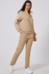 High Neck Buttoned Placket Fleece Lounge Set