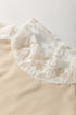 High Neck Floral Lace Patchwork Long Sleeve Ribbed Top