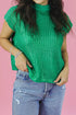 High Neck Knit Casual Short Sleeve Sweater