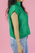 High Neck Knit Casual Short Sleeve Sweater