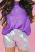 High Neck Knit Casual Short Sleeve Sweater