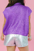 High Neck Knit Casual Short Sleeve Sweater
