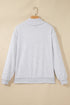 High Neck Polka Dot Slogan Printed Baggy Sweatshirt