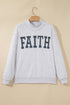 High Neck Polka Dot Slogan Printed Baggy Sweatshirt