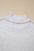 High Neck Polka Dot Slogan Printed Baggy Sweatshirt