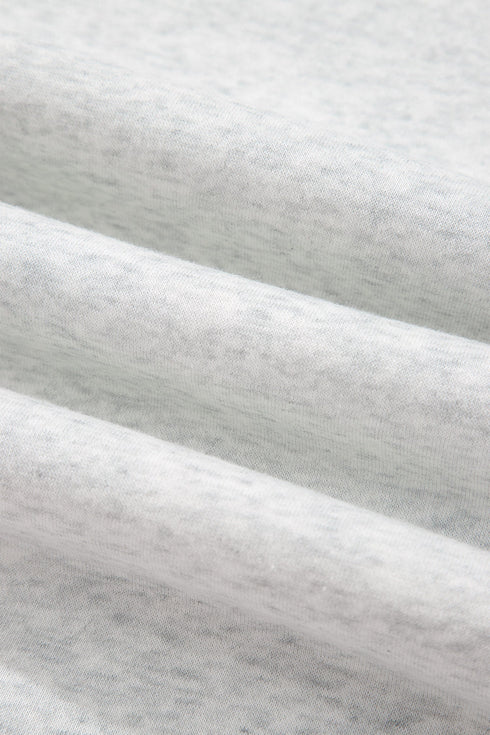 High Neck Ribbed Cuff And Hem Sweatshirt