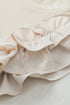 High Neck Ribbed Knit Flutter Sleeve Blouse
